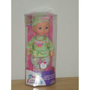 Little Darlings 9" Doll Laugh And Cry Baby Green One Piece Clothing New In Box